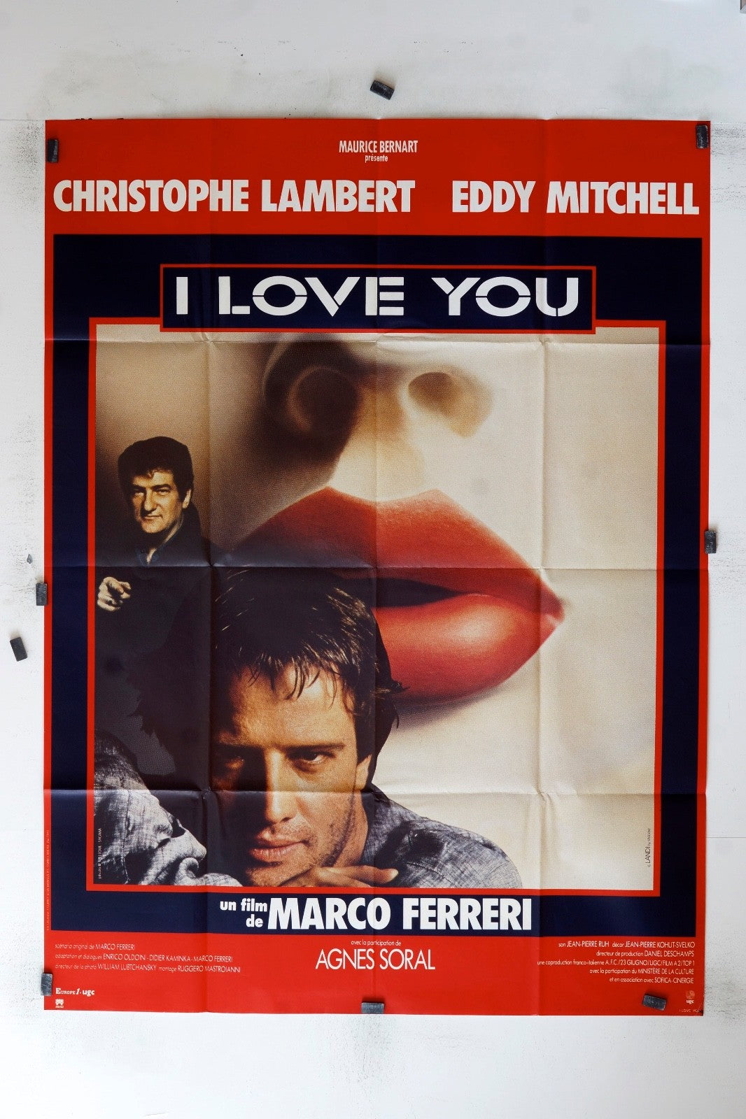 I LOVE YOU CHRISTOPHE LAMBERT POSTER ORIGINAL 120x160