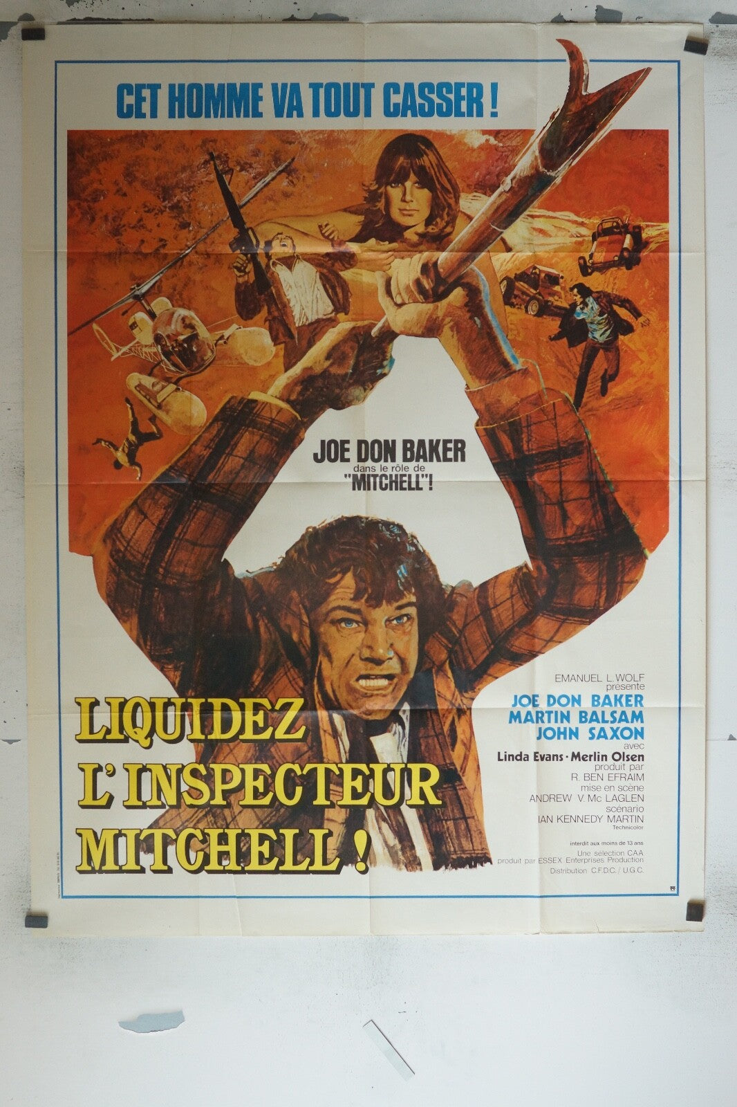 LIQUIDEZ L’INSPECTEUR MITCHELL MOVIE POSTER ORIGINAL 120x160 JOE DON BAKER