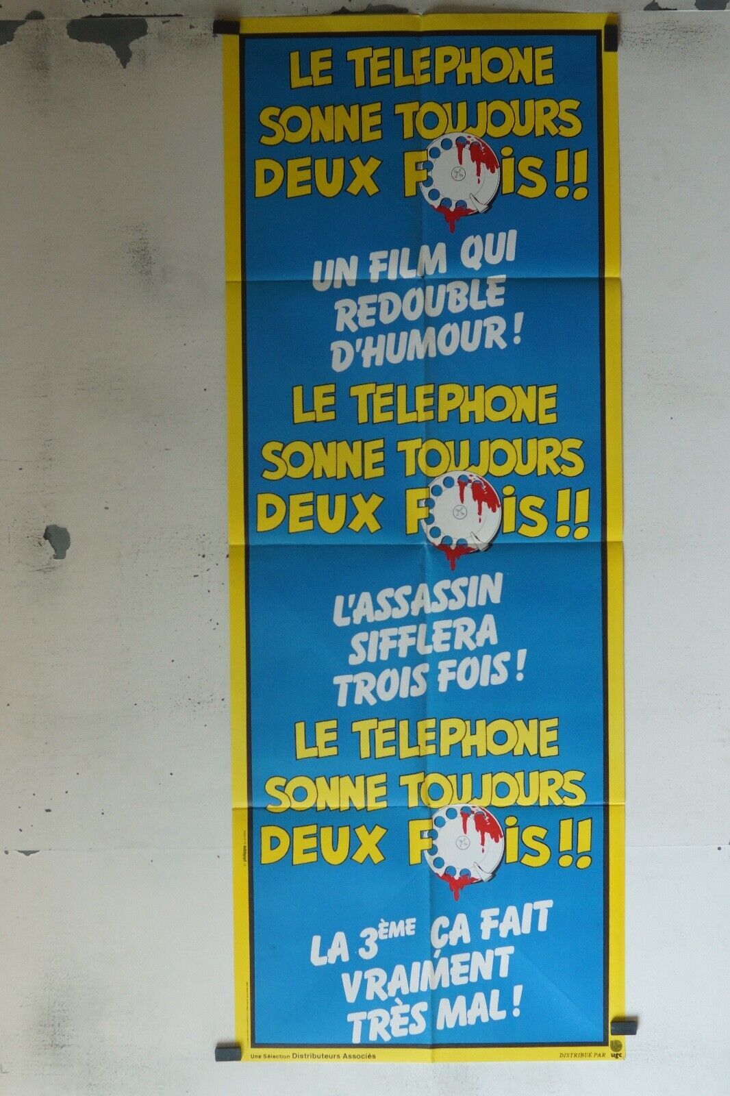 LE TÉLÉPHONE SONNE TOUJOURS DEUX FOIS MOVIE POSTER ORIGINAL 60x160
