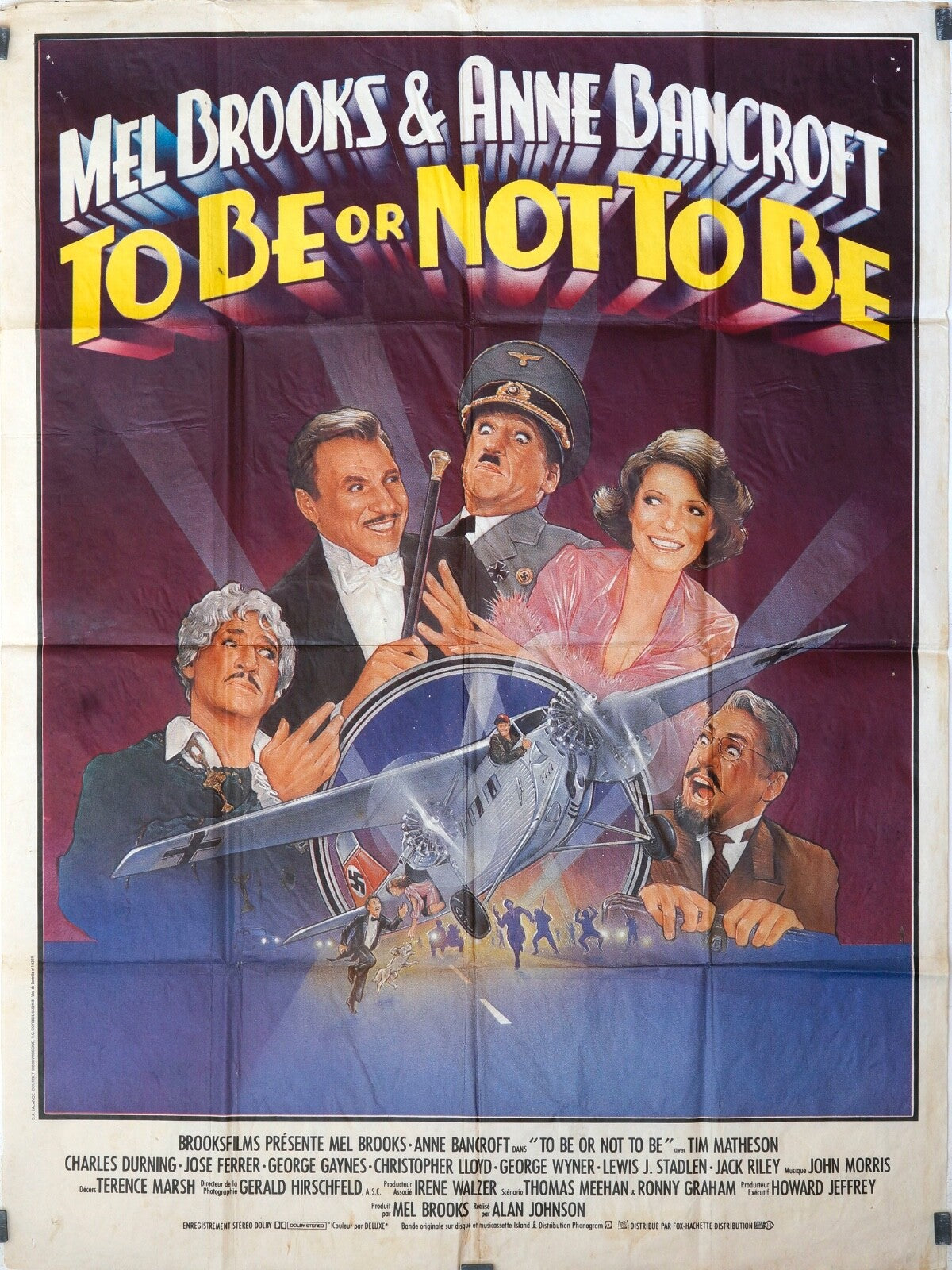 TO BE OR NOT TO BE MEL BROOKS &amp; ANN movie poster ORIGINAL 120x160