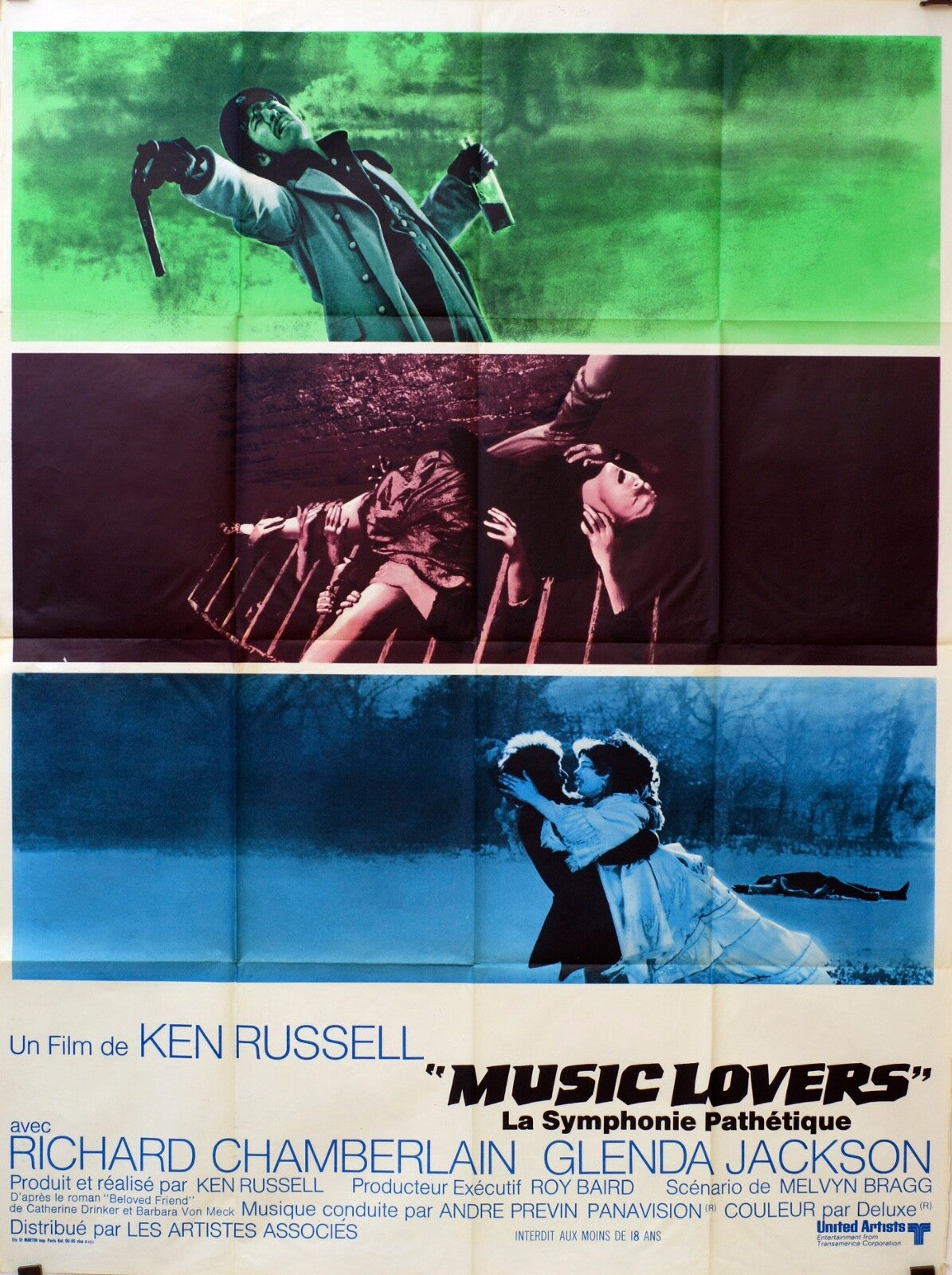 MUSIC LOVERS ORIGINAL MOVIE POSTER 120x160  RICHARD CHAMBERLAIN