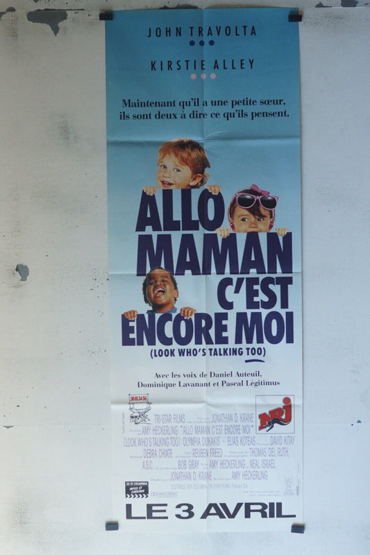 ALLO MAMAN C’EST ENCORE MOI POSTER ORIGINAL 60x160 JOHN TRAVOLTA