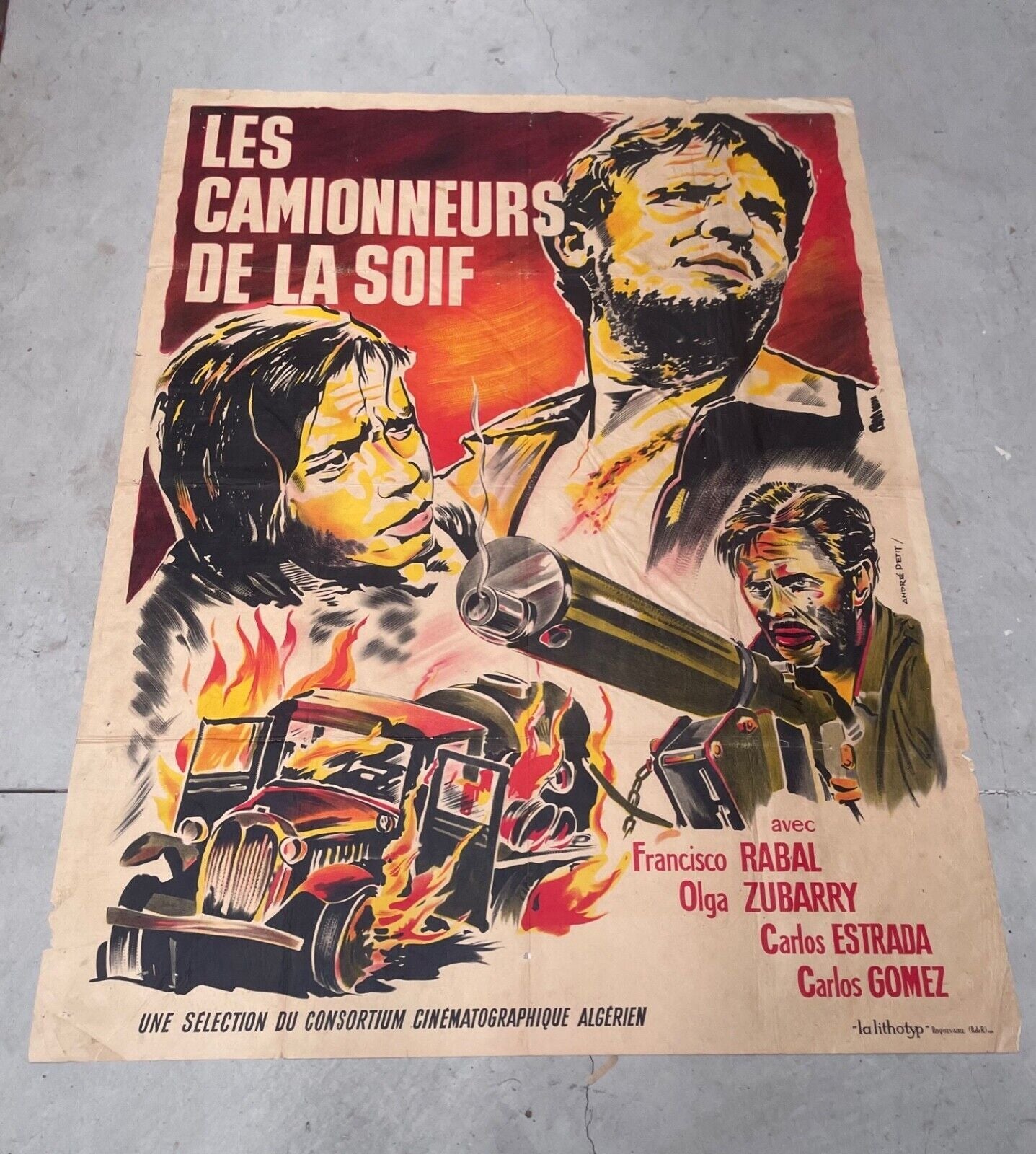 LES CAMIONEURS DE LA SOIF MOVIE POSTER ORIGINAL (120x160)