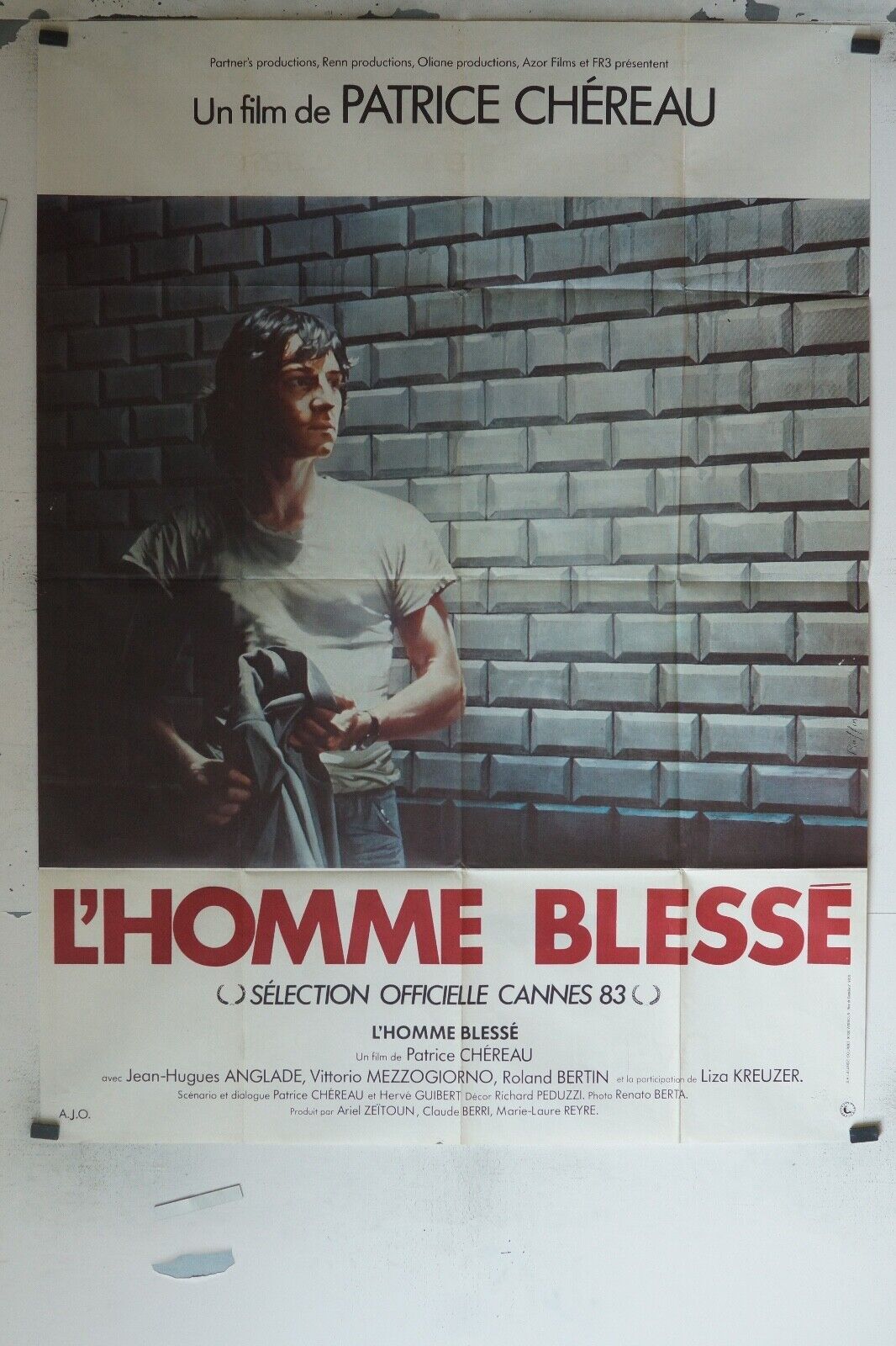 L’HOMME BLESSÉ ORIGINAL MOVIE POSTER 120X160 JEAN-HUGUES ANGLADE