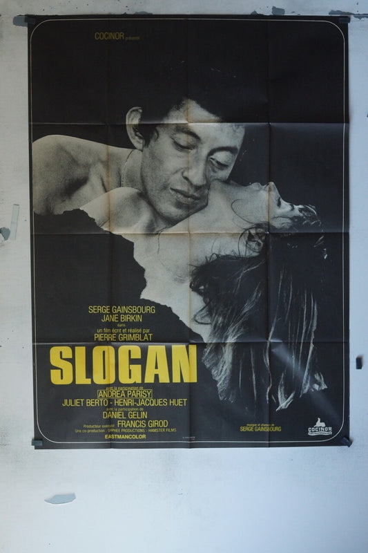 SLOGAN MOVIE POSTER ORIGINAL 120x160 SERGE GAINSBOURG