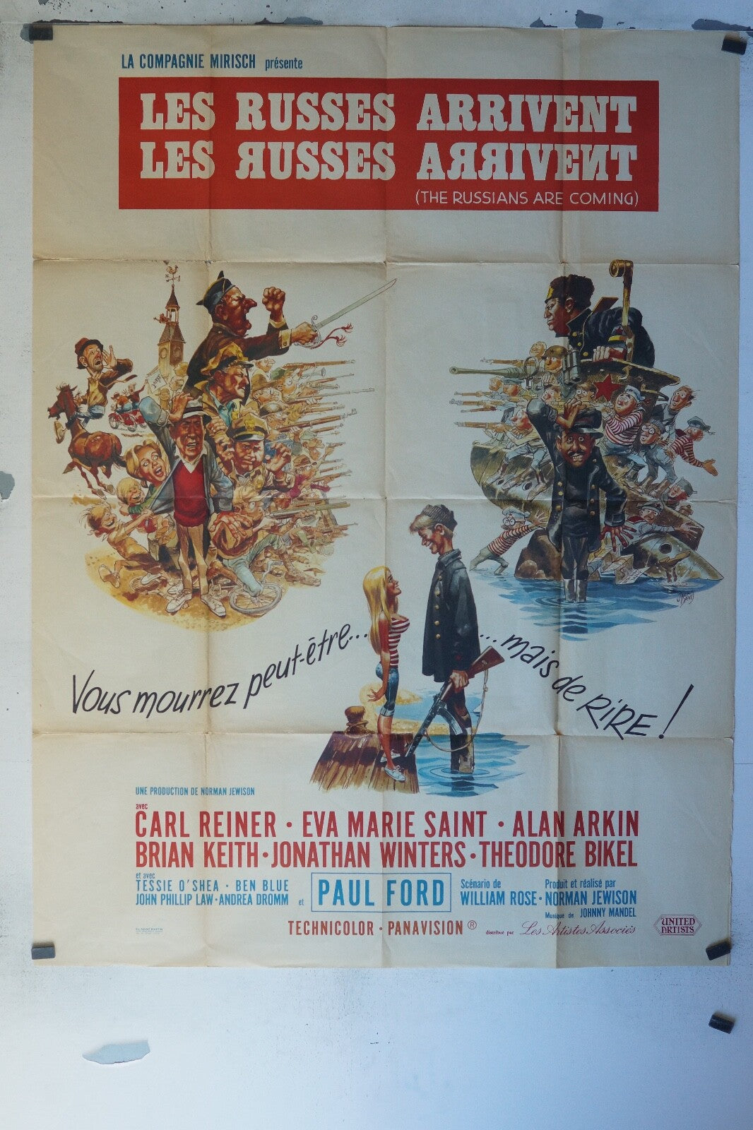 LES RUSSES ARRIVENT MOVIE POSTER ORIGINAL 120x160 CARL REINER