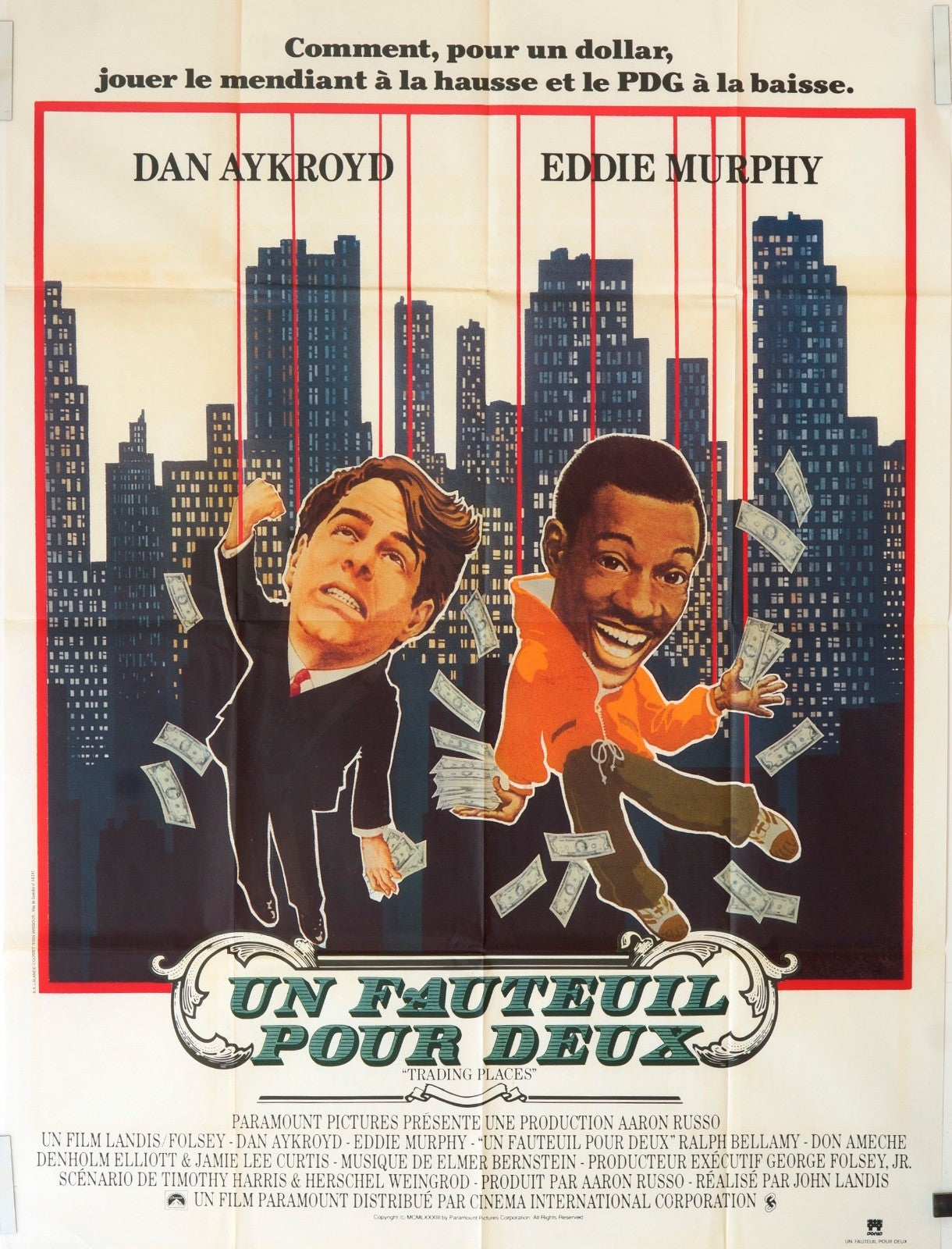 UN FAUTEUIL POUR DEUX  DAN AYKROYD 120X160 MOVIE POSTER ORIGINAL 120x160
