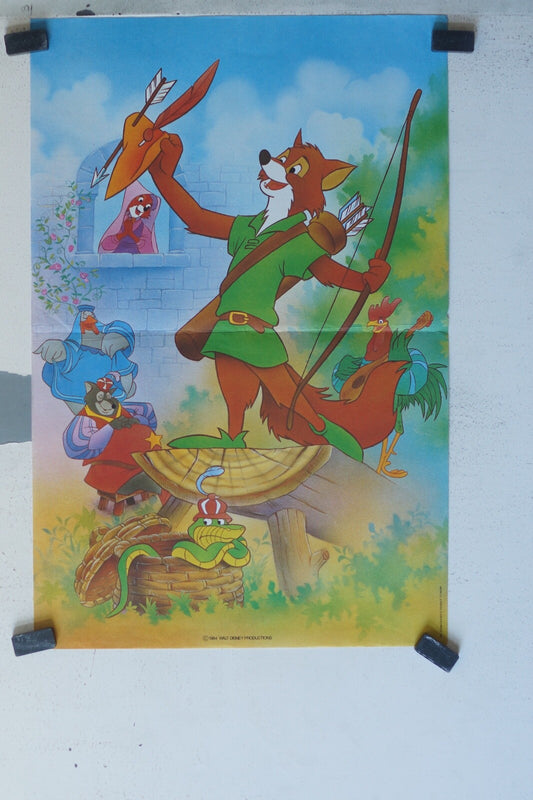 ROBIN DES BOIS ORIGINAL MOVIE POSTER 40x60 DISNEY ROBIN HOOD