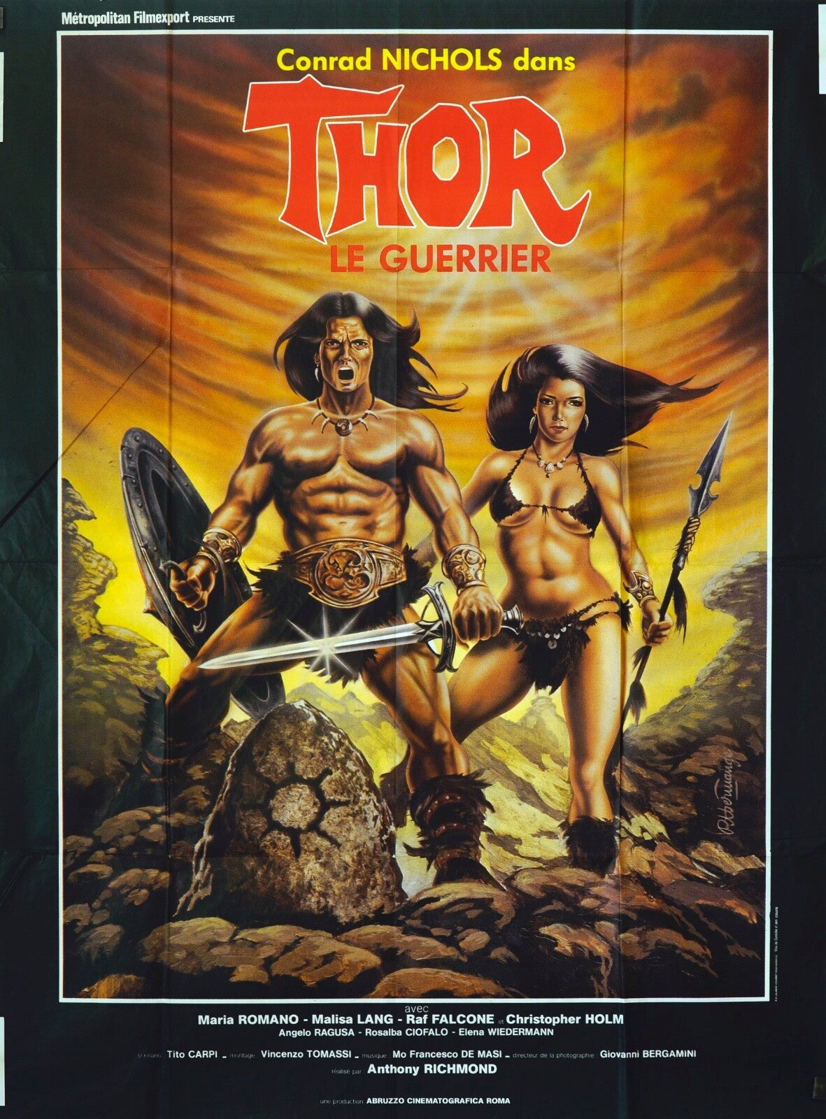 THOR LE GUERRIER MOVIE POSTER ORIGINAL 120x160 MARIA ROMANO