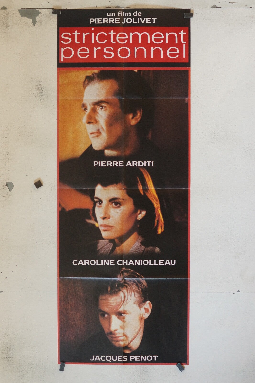 STRICTEMENT PERSONNEL POSTER ORIGINAL 60x160 PIERRE ARDITI, CAROLINE CHANIOLLEAU