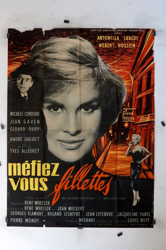 MÉFIEZ-VOUS FILLETTES ROBERT HOSSEIN ORIGINAL MOVIE POSTER 120x160