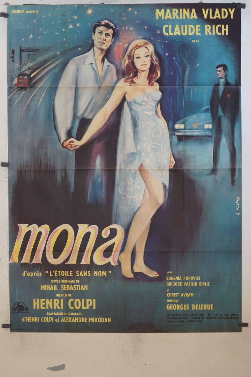 MONA MOVIE POSTER ORIGINAL (120X160), Marina Vlady, Henri Colpi