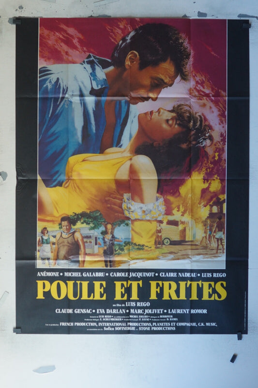 POULE ET FRITES MOVIE POSTER ORIGINAL 120x160 ANÉMONE