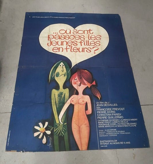 OÙ SONT PASSÉE LES JEUNES FILLES EN FLEURS  POSTER ORIGINAL  SUR KRAFT (120X160)