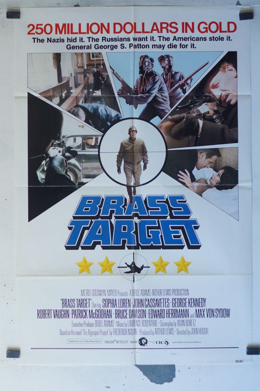 BRASS TARGET MOVIE POSTER ORIGINAL (68x104), Sophia Loren , John Cassavetes
