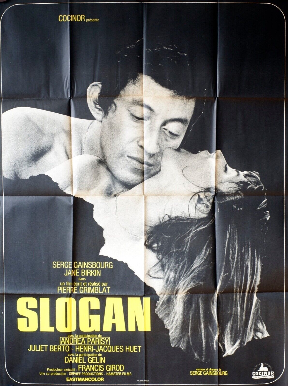 SLOGAN MOVIE POSTER ORIGINAL 120x160 NINO FERRER