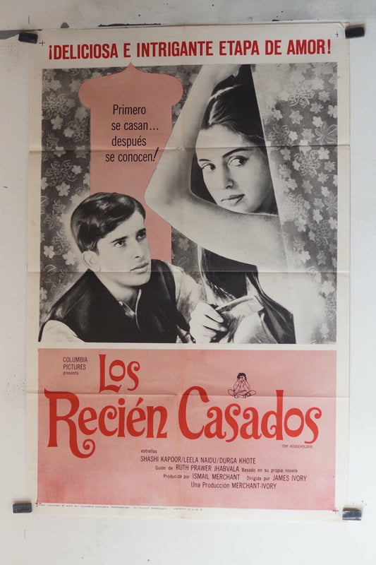 LOS RECIEN CASADOS (1963), 70X100 ORIGINAL MOVIE POSTER SHASHI KAPOOR, LEELA