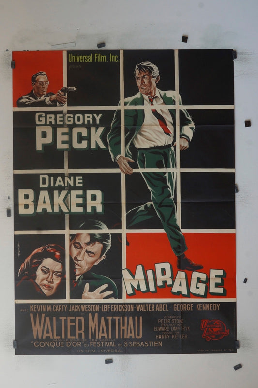 MIRAGE  GREGORY PECK MOVIE POSTER ORIGINAL (120X160)