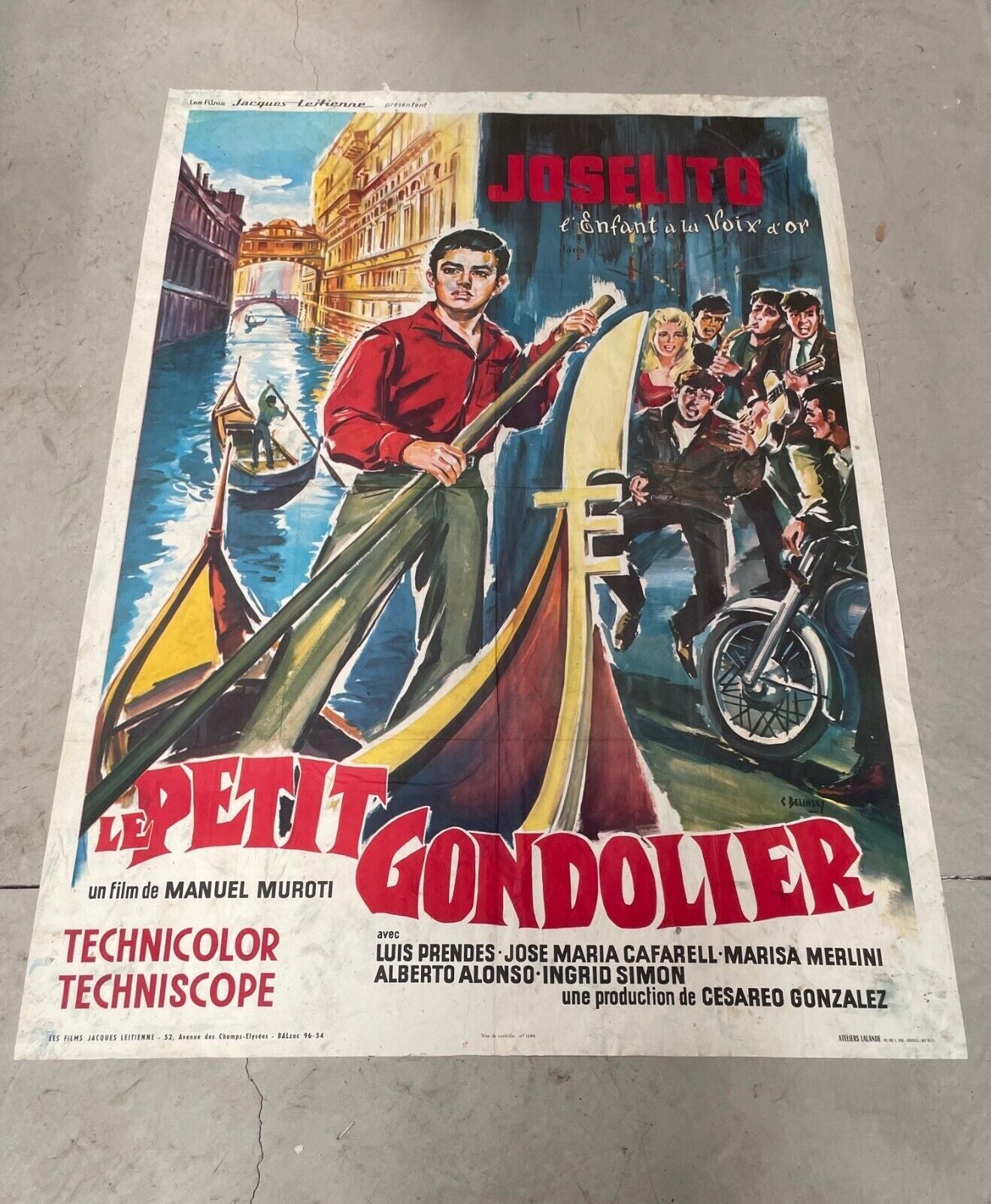 LE PETIT GONDOLIER MOVIE POSTER ORIGINAL (120x160) JOSELITO
