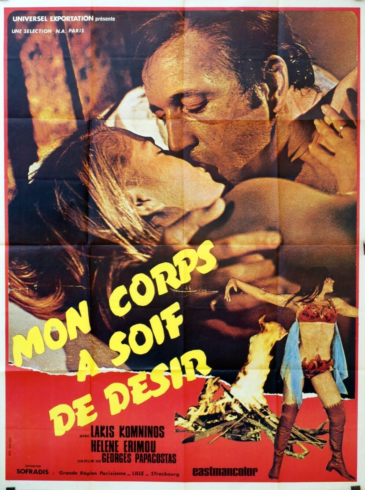 MON CORPS A SOIF DESIR MOVIE POSTER ORIGINAL 120x160 LAKIS KOMNINOS