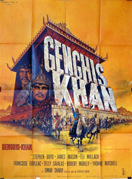 GENGHIS KHAN MOVIE POSTER ORIGINAL 120x160 STEPHEN BOYD