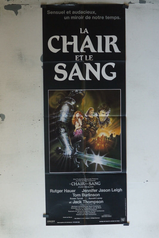 LA CHAIR ET LE SANG POSTER ORIGINAL (60x160) RUTGER HAUER