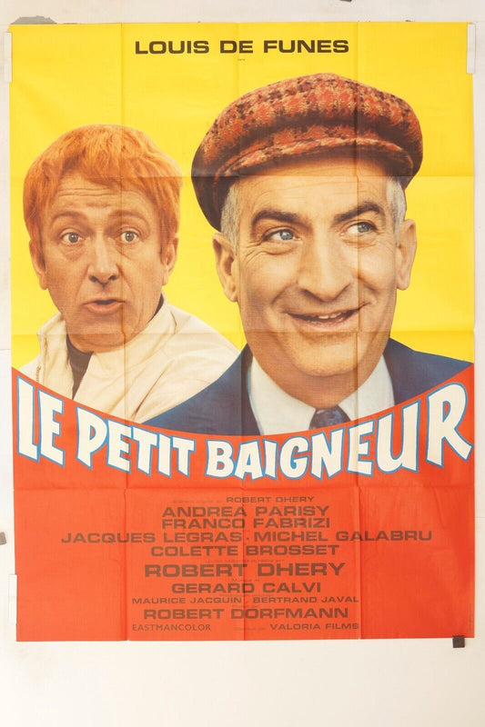 LE PETIT BAIGNEUR MOVIE POSTER ORIGINAL 120x160 LOUIS DE FUNÈS