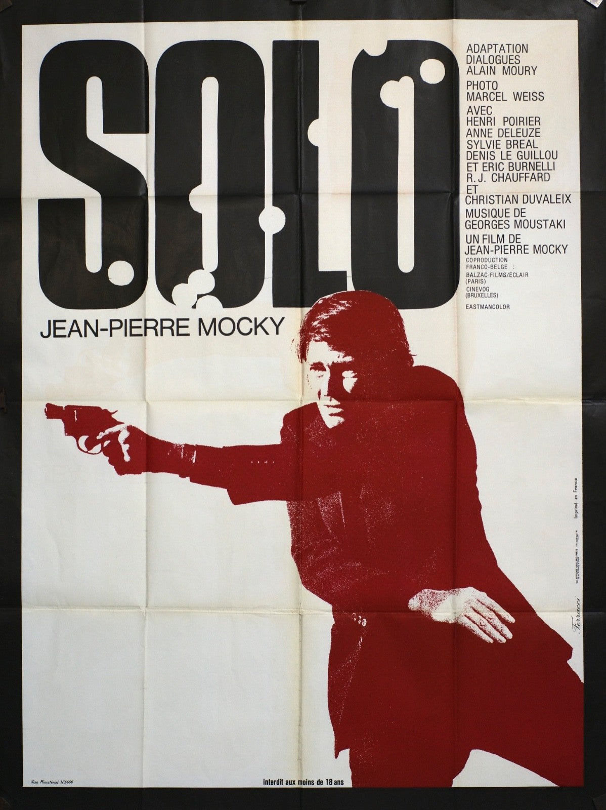 SOLO JEAN-PIERRE MOCK MOVIE POSTER ORIGINAL 120x160