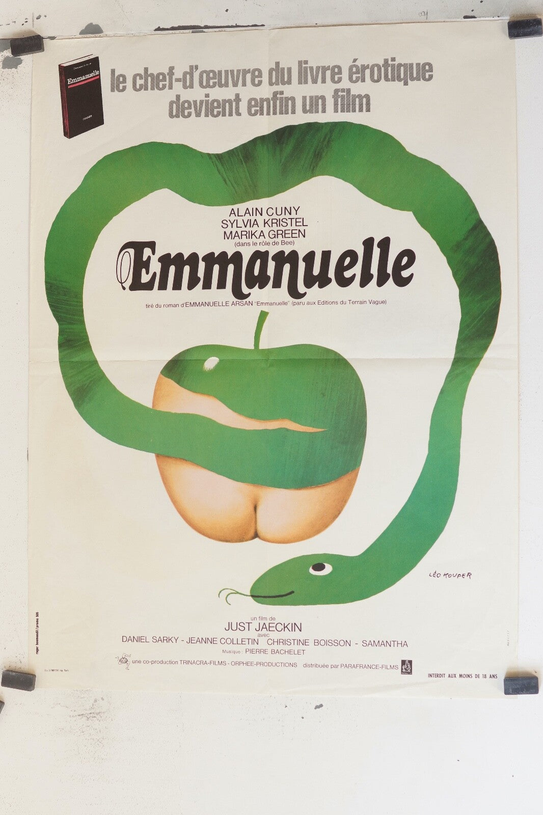 EMMANUELLE MOVIE POSTER ORIGINAL (60X80) Alain Cuny , Marika Green
