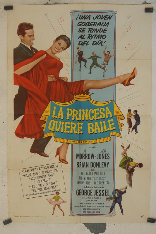 LA PRINCESA QUIERE BAILAR 70x100 ORIGINAL MOVIE POSTER JO MORROW – JACK JONES