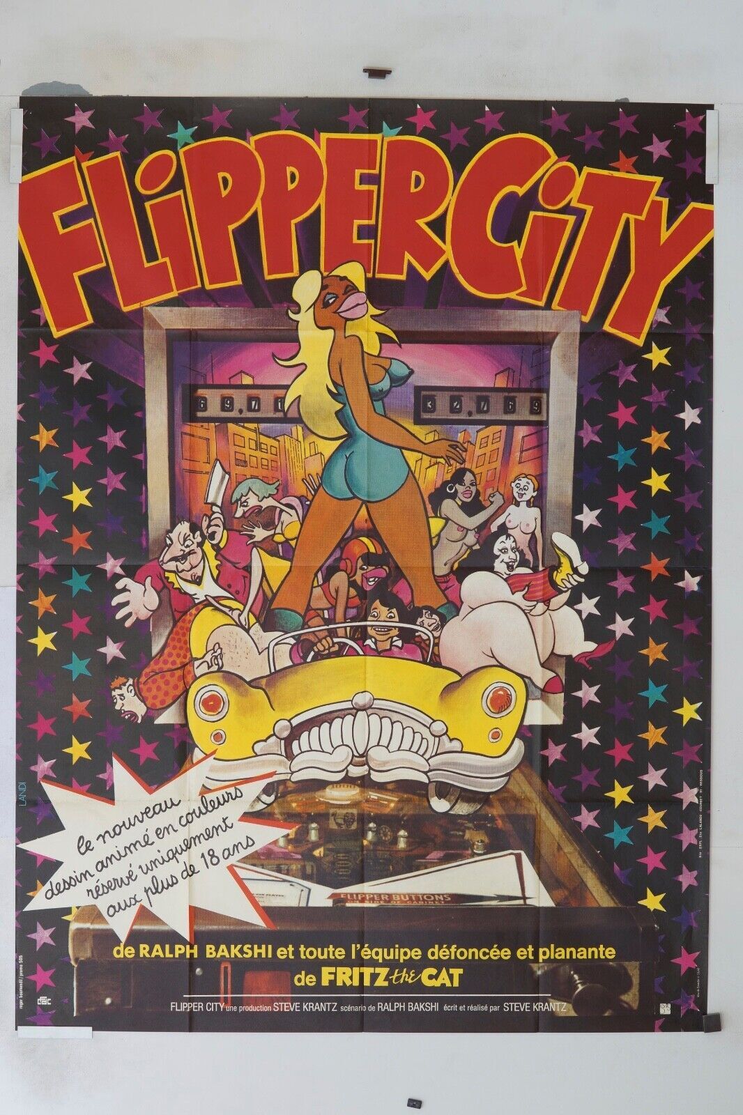 FLIPPER CITY ORIGINAL MOVIE POSTER  120x160 RAY RALPH BARKSHI