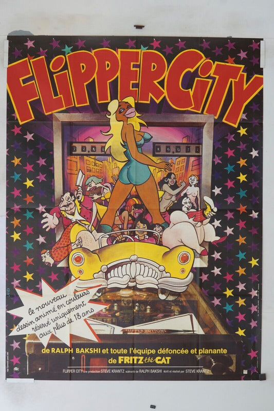 FLIPPER CITY ORIGINAL MOVIE POSTER  120x160 RAY RALPH BARKSHI