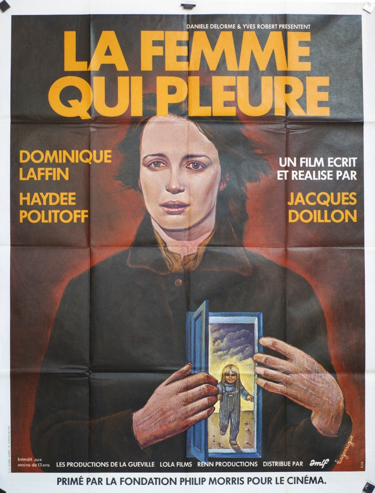 LA FEMME QUI PLEURE DOMINIQUE LAFFIN MOVIE POSTER ORIGINAL 120x160