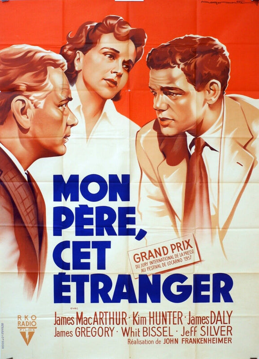 MON PÈRE CET ÉTRANGER MOVIE POSTER ORIGINAL 120x160 JAMES MAC ARTHUR