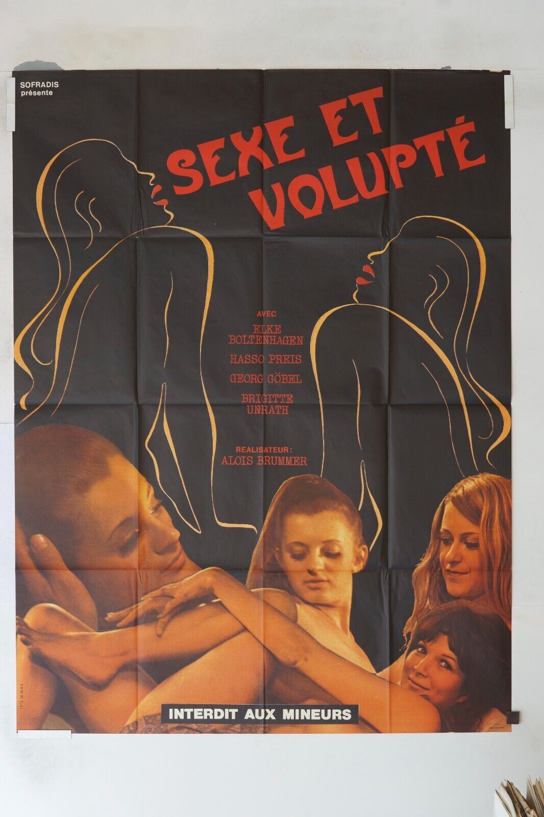 SEXE ET VOLUPTÉ MOVIE POSTER ORIGINAL 120x160 ELKE BOLTENHAGEN