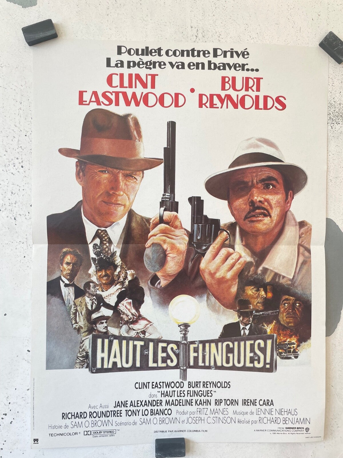 HAUT LES FLINGUES POSTER ORIGINAL (40X60) CLINT EASTWOOD – BURT REYNOLDS