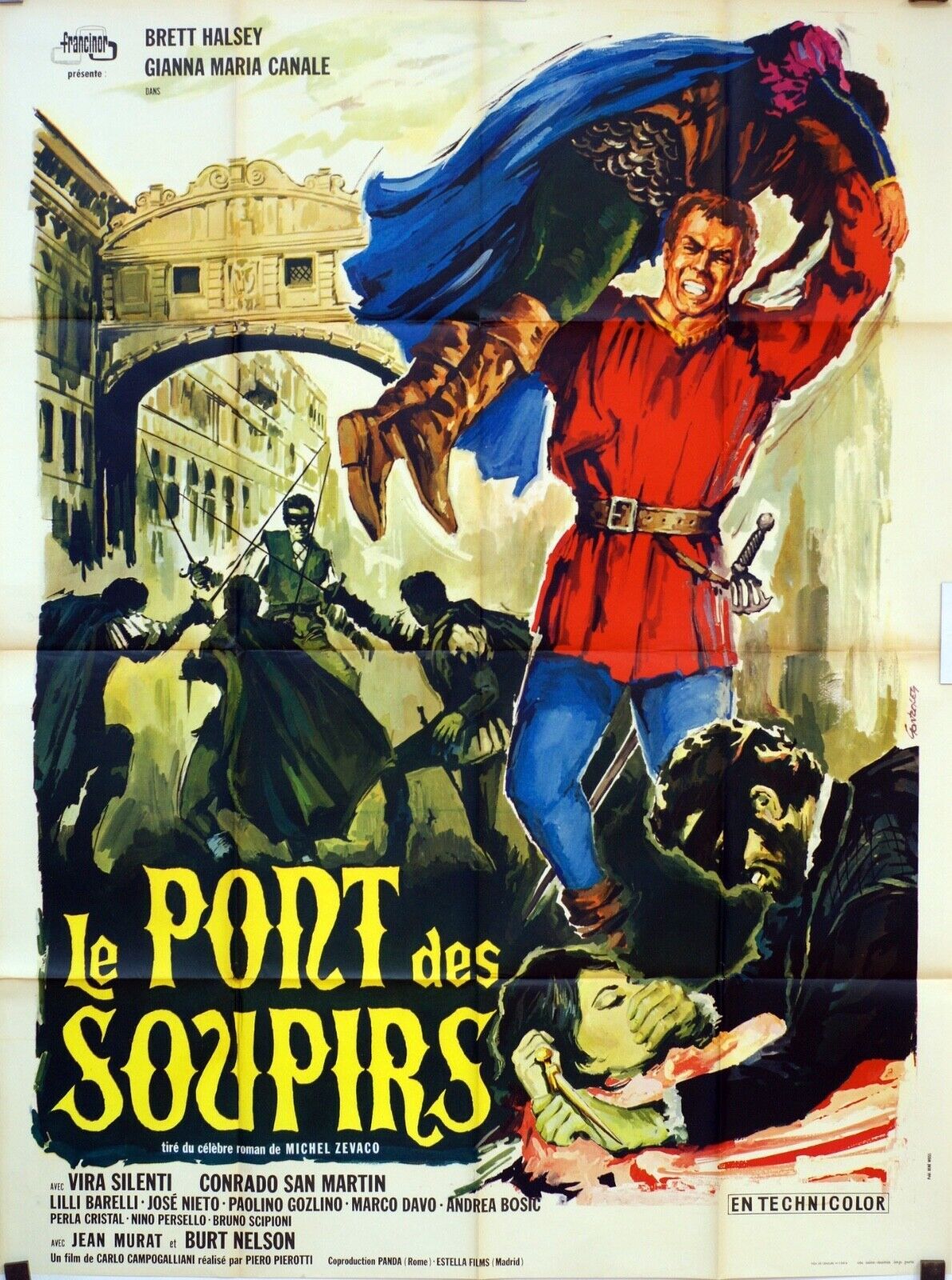 LE PONT DES SOUPIRS ORIGINAL MOVIE POSTER 120x160 BRETT HALSEY