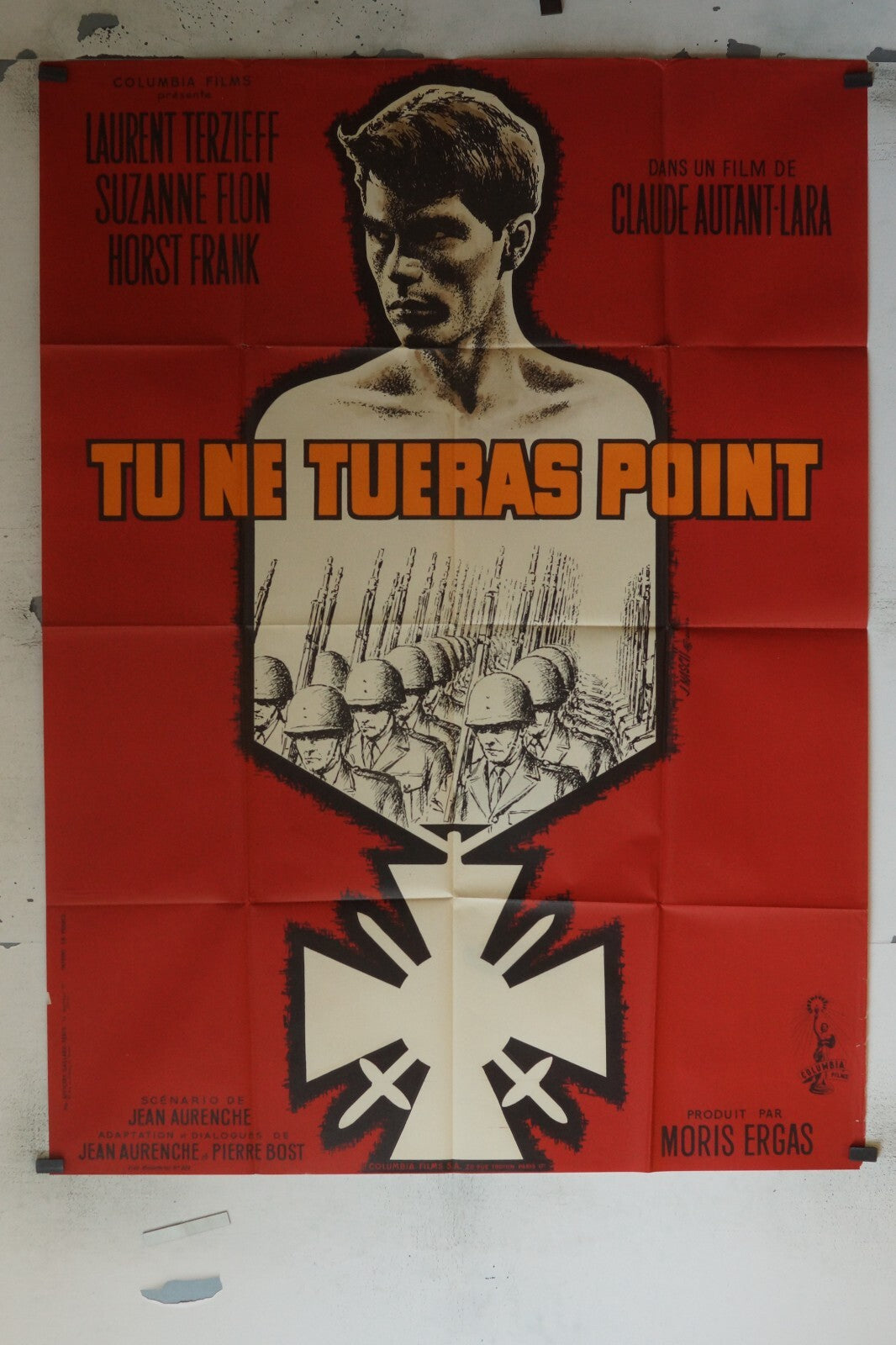 TU NE TUERAS POINT MOVIE POSTER ORIGINAL 120x160 LAURENT TERZIEFF