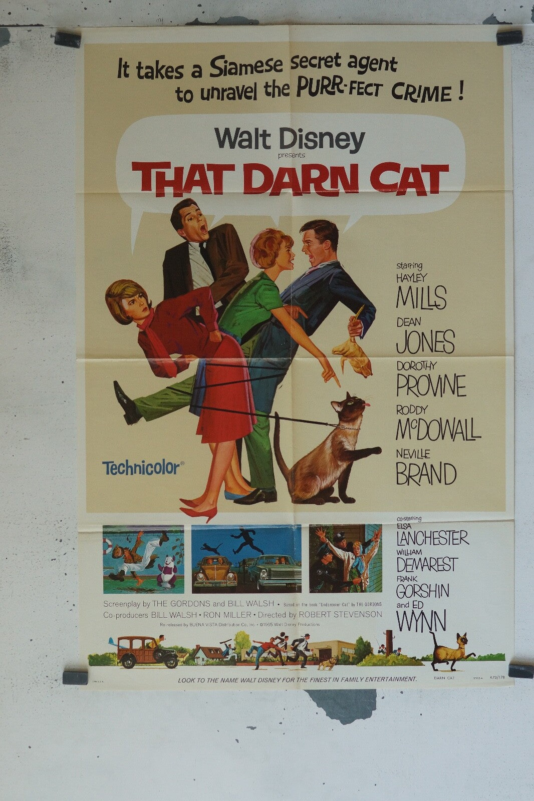 THAT DARN CAT ORIGINAL 70X100) WALT DISNEY, DEAN JONES