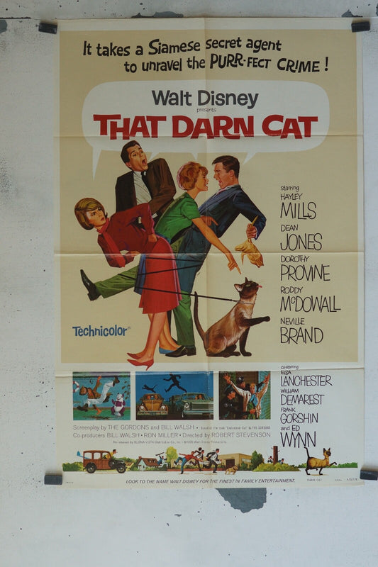 THAT DARN CAT ORIGINAL 70X100) WALT DISNEY, DEAN JONES