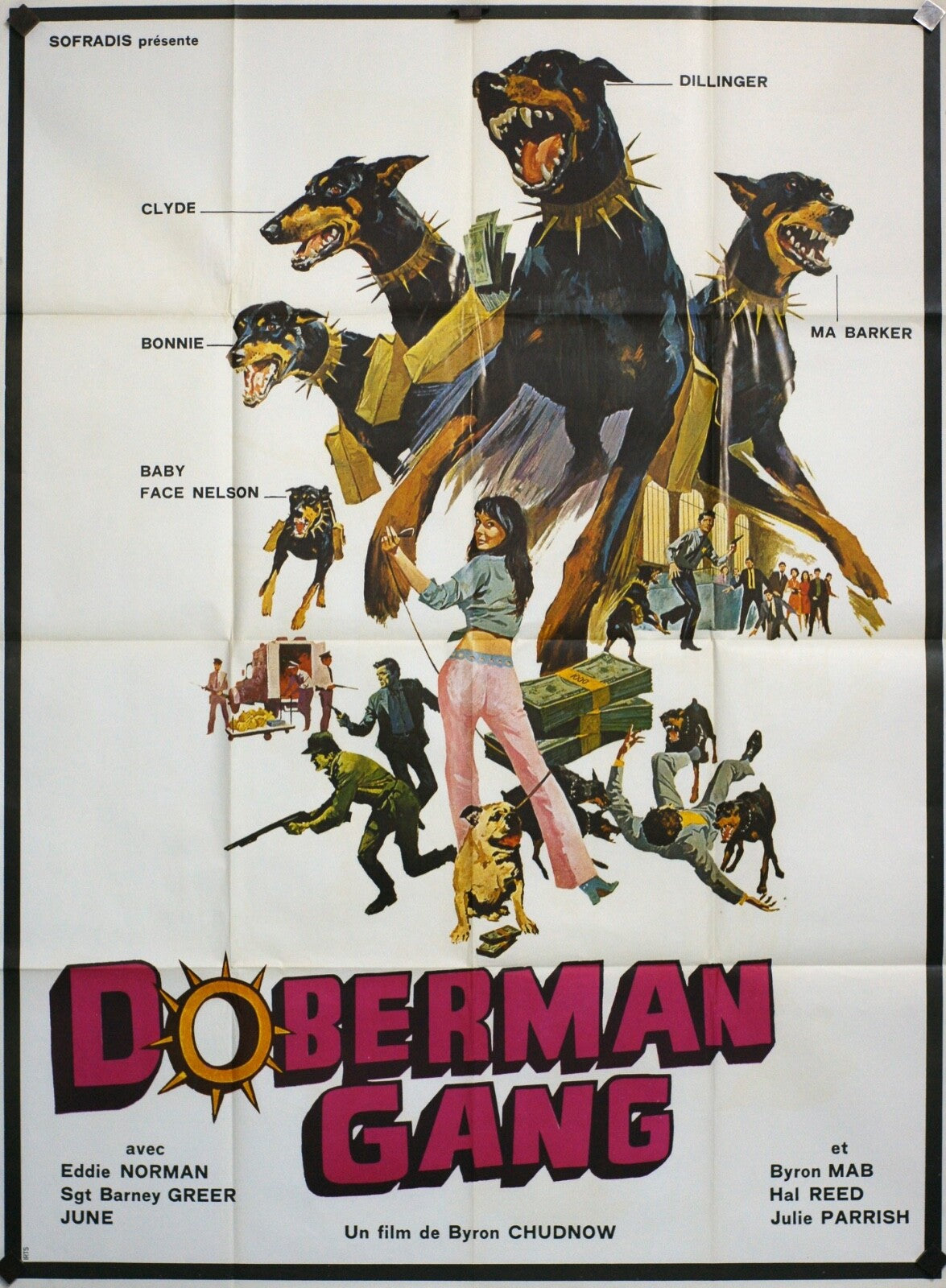 DOBERMAN GANG MOVIE POSTER ORIGINAL 120x160 ANÉMONE