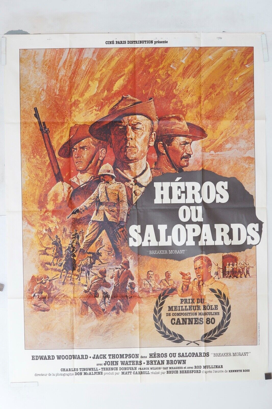 HÉROS OU SALOPARDS MOVIE POSTER ORIGINAL (120X160) EDWARD WOODWARD