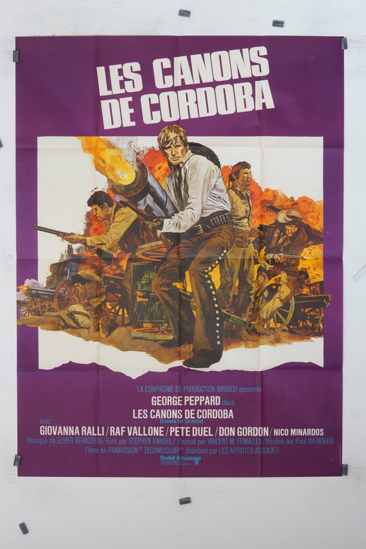 LES CANONS DE CORDOBA GEORGE PEPPARD MOVIE POSTER ORIGINAL 120x160