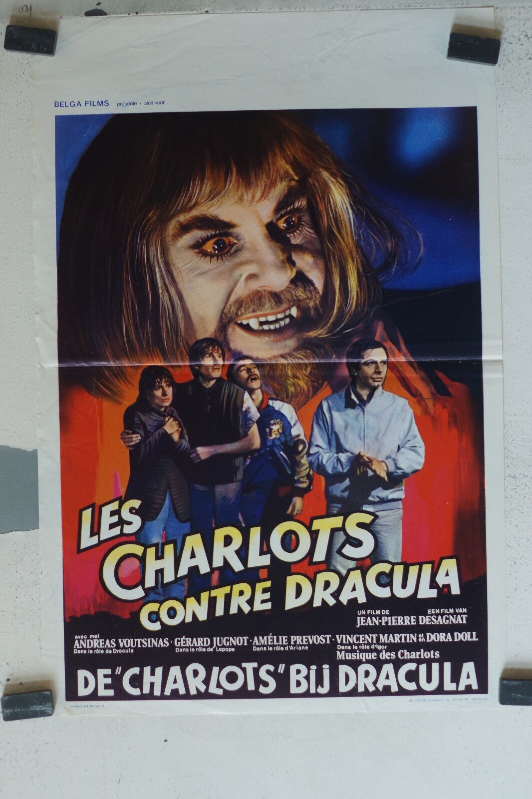 CHARLOTS CONTRE DRACULA (LES) ORIGINAL MOVIE POSTER 55X37 Jean sarrus 