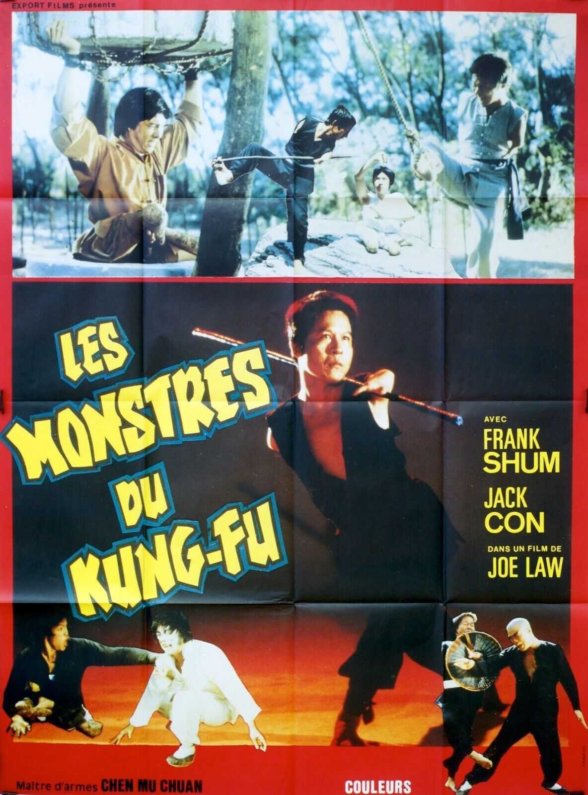 LES MONSTRES DU KUNG-FU, LO CHI, WAMG-MURI, MOVIE POSTER ORIGINAL 120x160