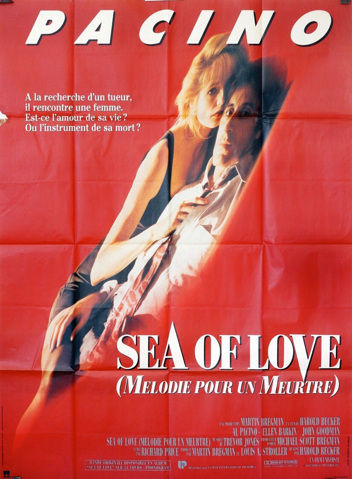 SEA OF LOVE (MELODIE POUR UN MEURTRE) – MOVIE POSTER ORIGINAL 120x160 AL PACINO