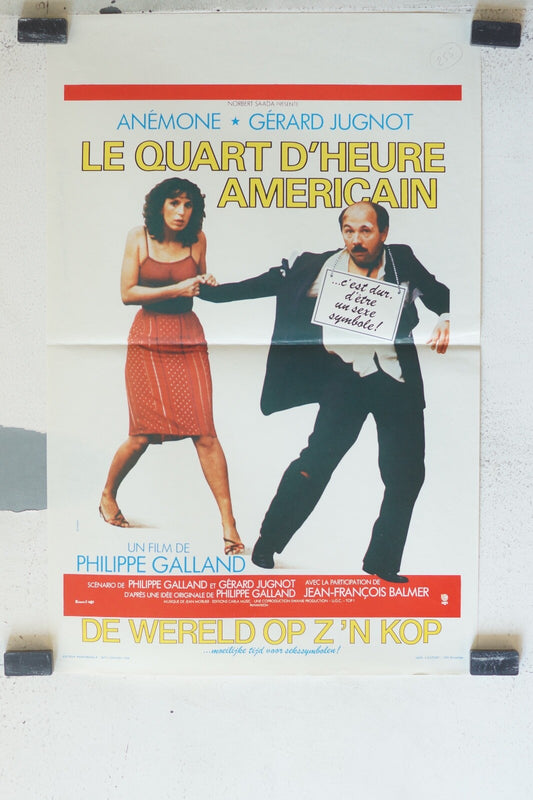 QUART D’HEURE AMERICAIN (POSTER ORIGINAL) 30X55 Anemone – Gerard Jugnot 