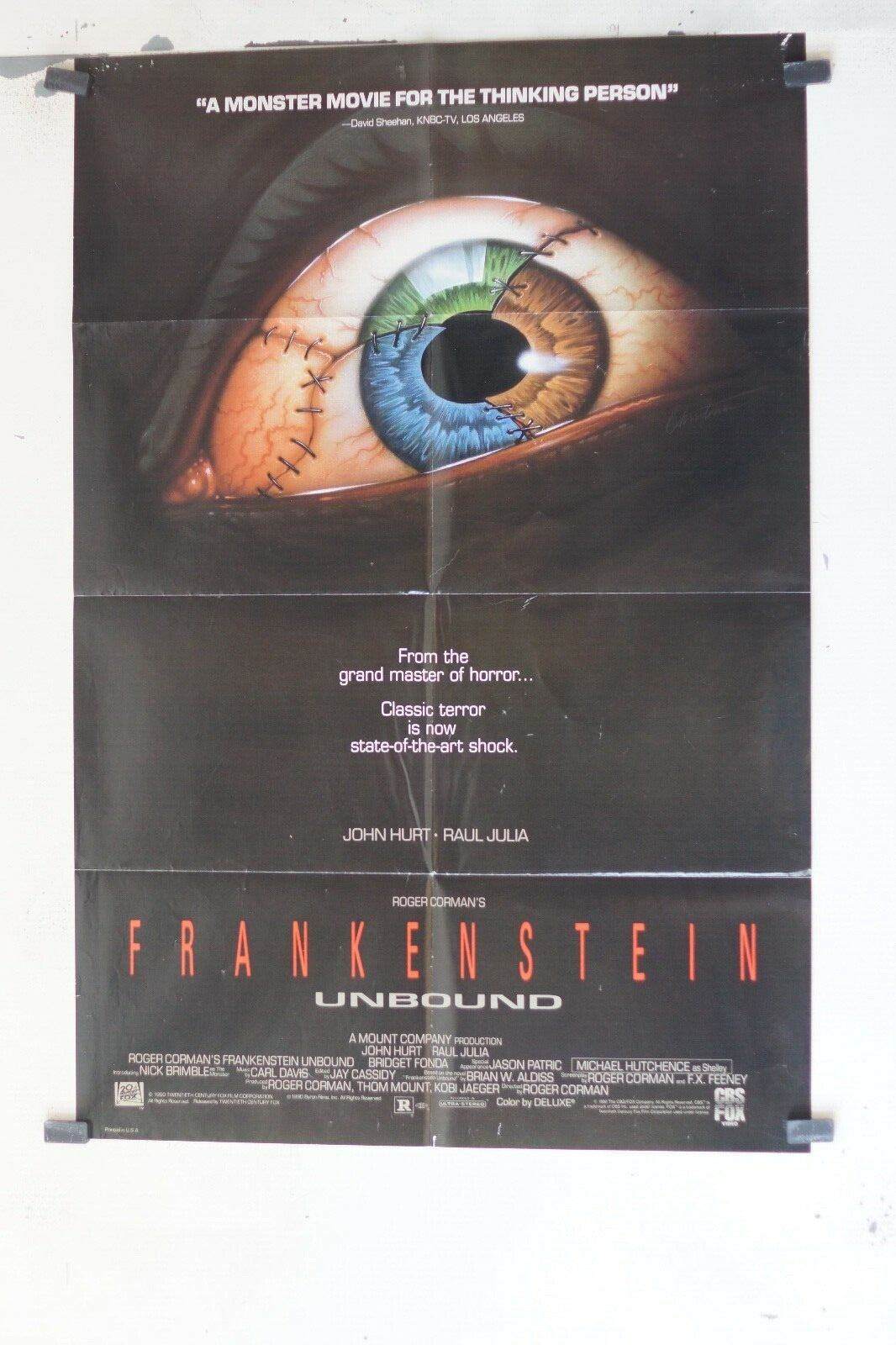 FRANKENSTEIN UNBOUND movie poster ORIGINAL 69x103, Jay Cassidy , Roger Corman