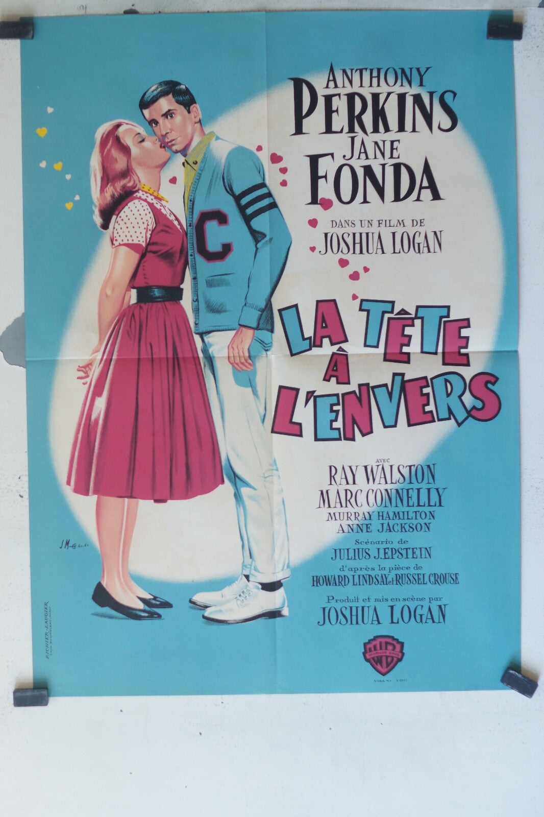 TETE A L’ENVERS (LA) MOVIE POSTER ORIGINAL (60X80) Ray Walston , Marc Connelly 