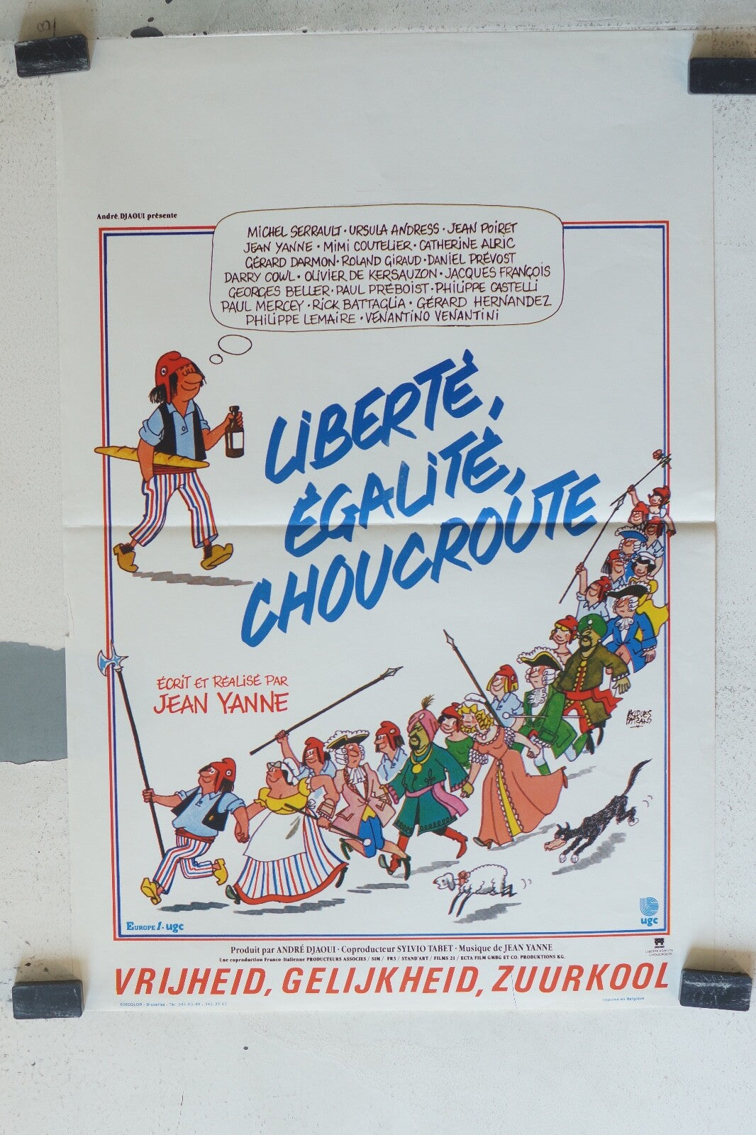 LIBERTE EGALITE CHOUCROUTE MOVIE POSTER ORIGINAL 35x55 Michel Serrault